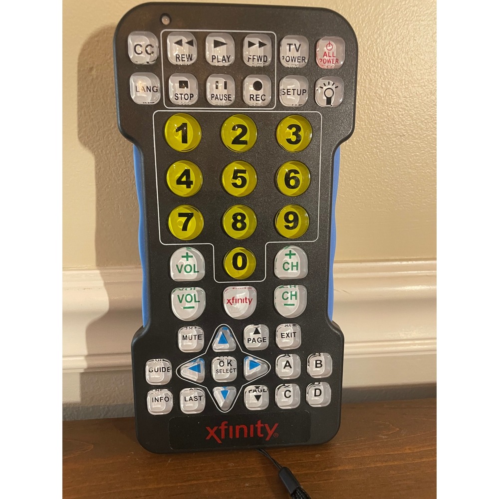 Xfinity Big Button Remote Control Large High Contrast Seniors Visual Impaired